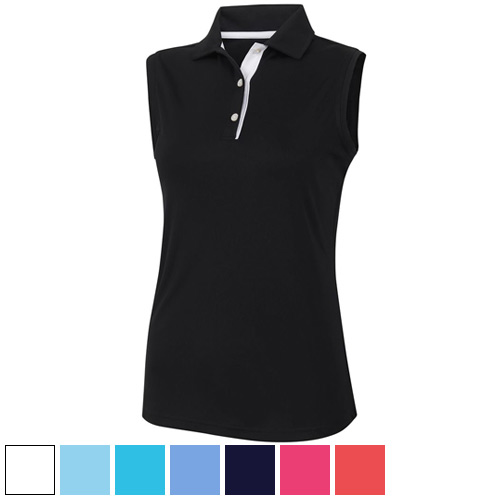 FootJoyhtbgWC Ladies ProDry Interlock Sleeveless Shirt Self Collarh6825