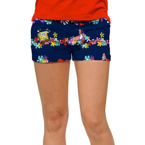 LoudMouthhEh}EXSt Ladies SpongeBob SquarePants Mini Shorts (#SS)h4200